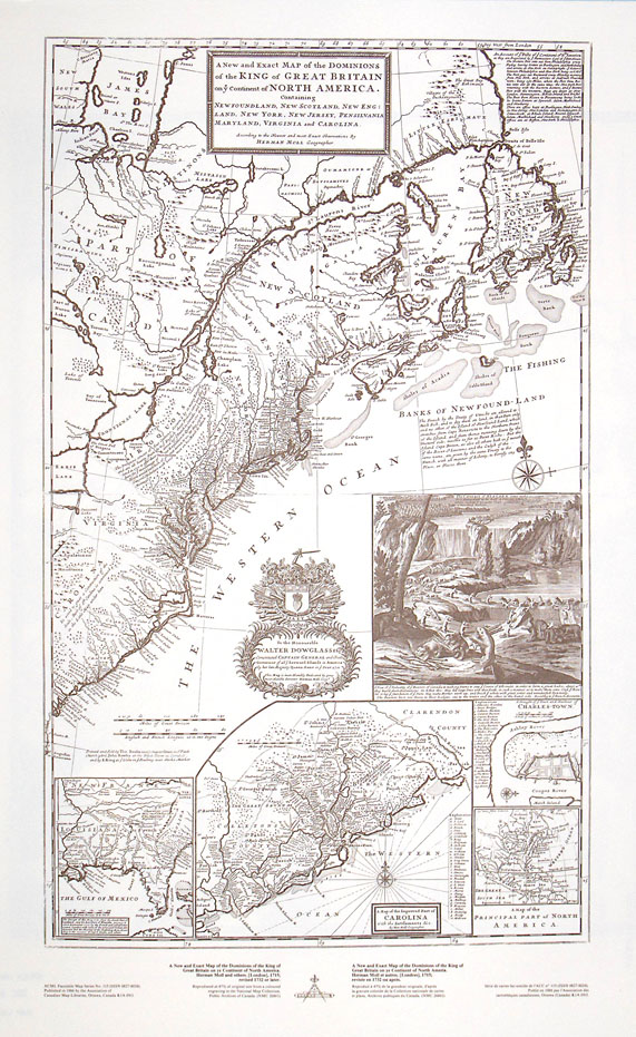 A New and Exact Map of the Dominions of the King of Great Britain on ye Continent of North America