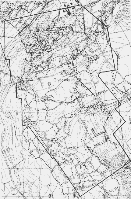 Map of Vimy Ridge - Portion of the 4th Canadian Division
Front April 7th, 1917
