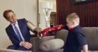 Robert Downey Jr. brings Iron Man arm to boy born without one